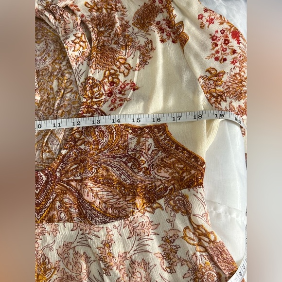 Free People Lady Luck tunic top or mini dress high neck bell sleeve size small - Picture 10 of 11